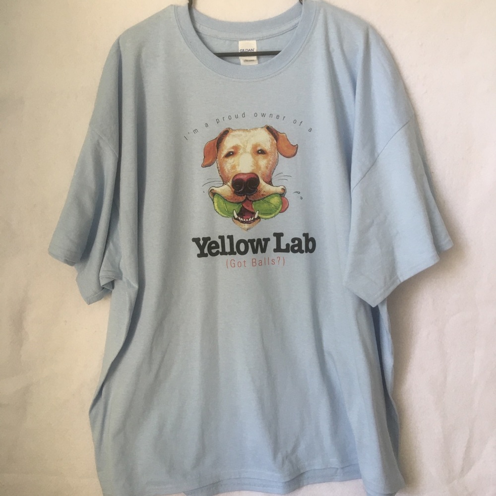 Yellow Lab Retriever Dog Humor T Shirt NEW NWOT